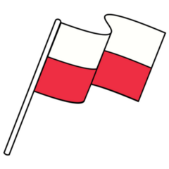 A Waving Flag Of The Country Of Poland Illustration Sticker
