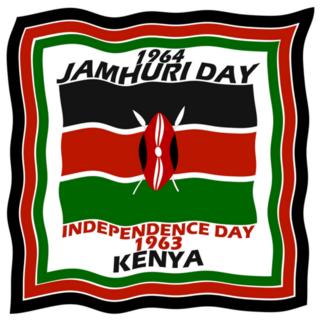 A Waving Kenyan Flag Jamhuri Day Sticker