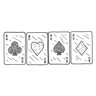 A Winning Poker Hand Four Aces Sticker