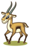A Young Antelope Illustration Sticker