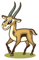 A Young Antelope Illustration Sticker