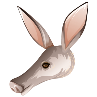 Aardvark Africa Native Animal Head Sticker