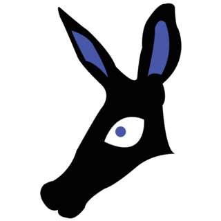 Aardvark Animal Head Silhouette Sticker