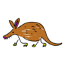 Aardvark Drawing Sticker