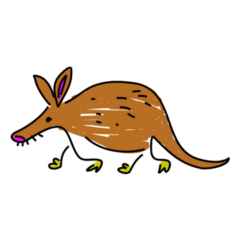 Aardvark Drawing Sticker