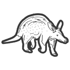 Aardvark Hand Drawn Sticker