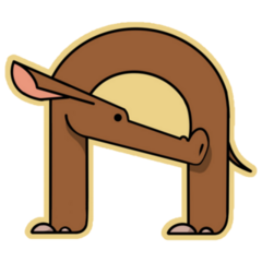 Aardvark, Letter A Sticker