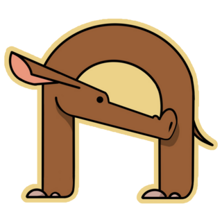 Aardvark, Letter A Sticker