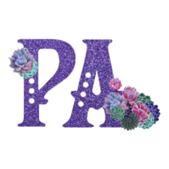 Abbreviation Of Pennsylvania In Floral Glitter Sticker