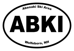 Abenaki Ski Area Oval Sticker