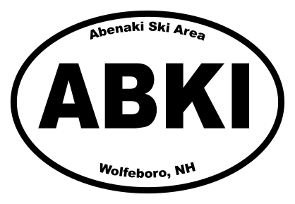 Abenaki Ski Area Oval Sticker