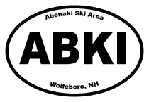 Abenaki Ski Area Oval Sticker