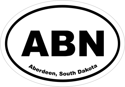Aberdeen, South Dakota Oval Stickers