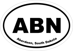 Aberdeen, South Dakota Oval Stickers