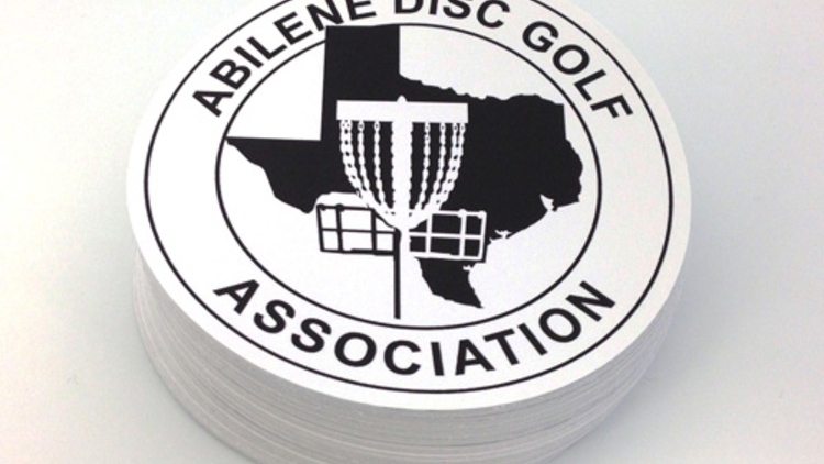 Abilene Disc Golf Association Custom Circle Stickers