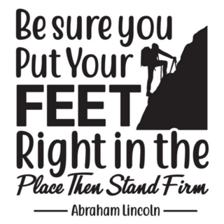 Abraham Lincoln Rock Climbing Sticker