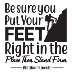 Abraham Lincoln Rock Climbing Sticker
