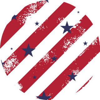 Abstract 4th Of July Pattern Red Lines And Blue Stars Sticker