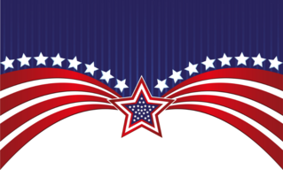 Abstract American Flag And Stars Sticker