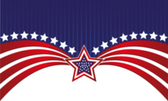 Abstract American Flag And Stars Sticker
