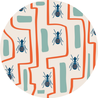 Abstract Ant Pattern Sticker