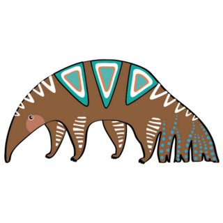 Abstract Anteater Illustration Sticker