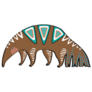 Abstract Anteater Illustration Sticker
