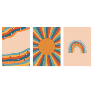Abstract Baby Rainbows Sticker