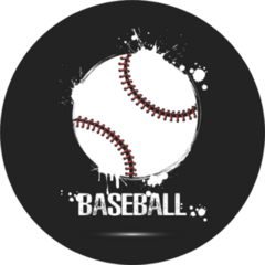 Abstract Baseball Paint Splatter Design Sticker