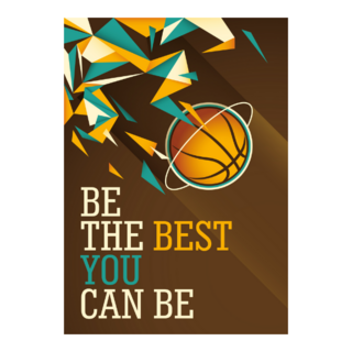 Abstract Basketball Poster Polygonal Sticker