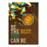 Abstract Basketball Poster Polygonal Sticker