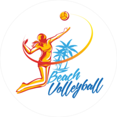 Abstract Beach Volleyball Sticker