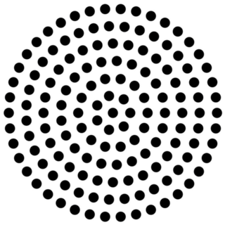 Abstract Black Dot Circle Shape Sticker 