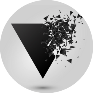 Abstract Black Explosion Shape Sticker 