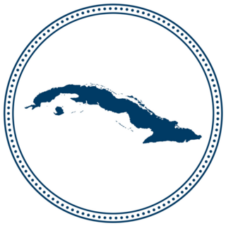 Abstract Blue Cuba Sticker