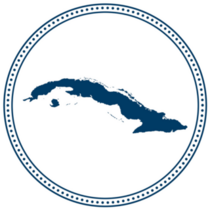 Abstract Blue Cuba Sticker