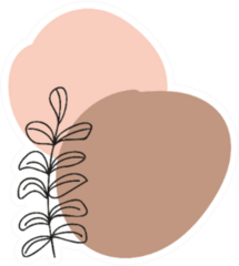 Abstract Bohemian Style Color and Leaf Sticker