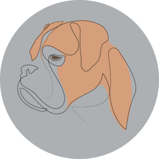 Abstract Boxer Sticker