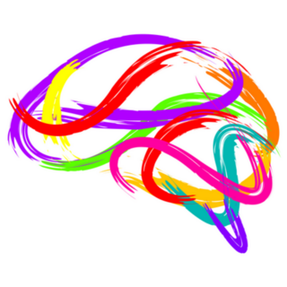 Abstract Brain Made Of Paint Strokes Sticker 