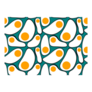 Abstract Breakfast Eggs On Blue Sticker