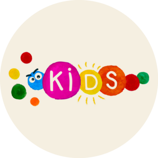 Abstract Caterpillar Kids Logo Sticker
