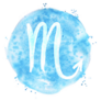 Abstract Circle Illustration Of The Sign Scorpio Sticker