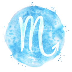 Abstract Circle Illustration Of The Sign Scorpio Sticker