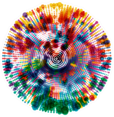 Abstract Color Splash & Color Spray Artistic Banner Sticker