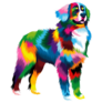 Abstract Colorful Bernese Sticker