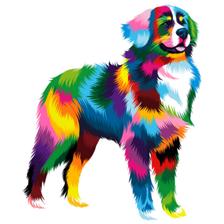 Abstract Colorful Bernese Sticker