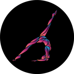 Abstract Colorful Gymnastics Sticker