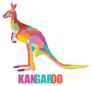 Abstract Colorful Kangaroo Geometric Art Style Sticker