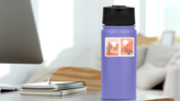 Abstract Contemporary Desert Arizona Sticker on a Water Bottle (New) example