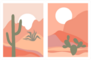 Abstract Contemporary Desert Arizona Sticker